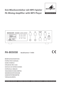 ELA-Mischverstärker mit MP3-Spieler PA Mixing Amplifier with MP3