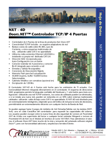 NXT - 4D Doors.NET™ Controlador TCP/IP 4 Puertas