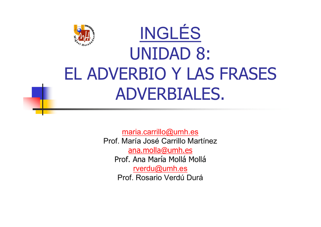 Collection of Frases Adverbiales Identifiquemos Las