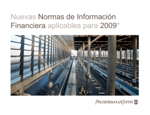 Nuevas Normas de Información Financiera aplicables para