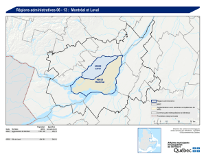 Cartographie des régions de Montréal et de Laval (06-13)