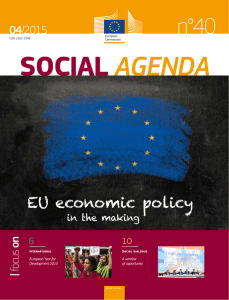 Social Agenda 40 - EU economic policy in the making
