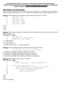 PARTE TEÓRICA - TEST [2.5 PUNTOS]: