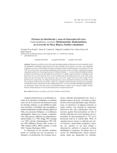 Patrones de distribución y tasas de bioerosión del erizo
