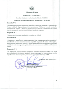 Page 1 Gobernación de Itapúa NOTA DE ACLARACIÓN Nº 1