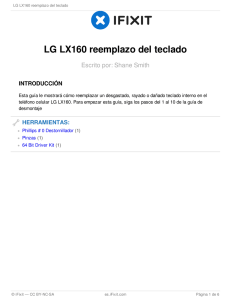 LG LX160 reemplazo del teclado