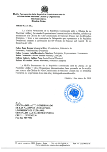 Misión Permanente de la República Dominicana ante la Oﬁcina de