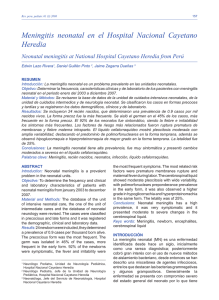 Meningitis neonatal en el Hospital Nacional Cayetano Heredia