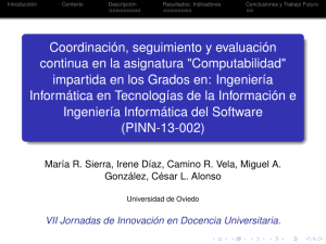 Coordinación, seguimiento y evaluación continua en la asignatura