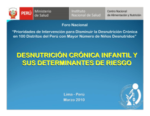 desnutrición crónica infantil y sus determinantes de riesgo