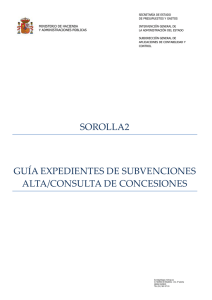 GUÍA SUBVENCIONES - ALTA/CONSULTA DE CONCESIONES