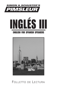 Inglés III - Pimsleur Approach