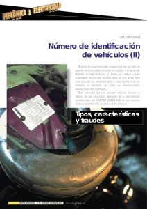 Número de identificación de vehículos (II)