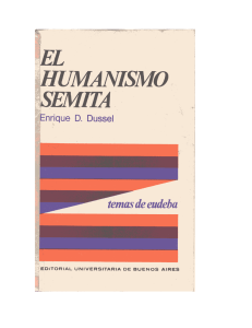 El Humanismo Semita Enrique Dussel
