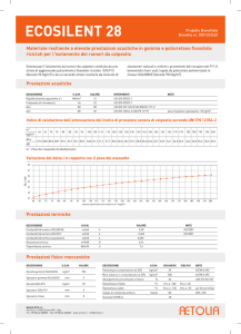 Materiale resiliente a elevate prestazioni acustiche in