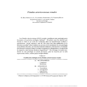 Fístulas arteriovenosas renales - Revistas Científicas Complutenses