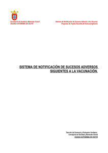 SISTEMA DE NOTIFICACIÓN DE SUCESOS ADVERSOS