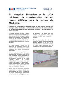 El Hospital Británico y la UCA iniciaron la construcción de un nuevo