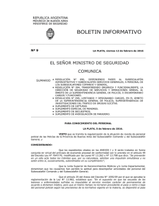 Nº 9 - Ministerio de Seguridad Provincia de Buenos Aires
