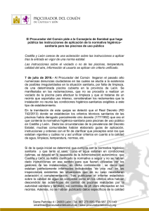 El Procurador del Común pide a la Consejería de Sanidad que