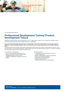 Professional Development Trainee/ Product Development