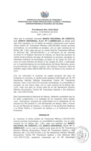 Providencia Nro. 010/2016 - Superintendencia Nacional de Valores
