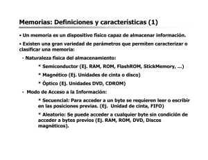 Memorias: Definiciones y características (1)