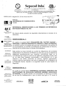 Observaciones y Respuesta SEPECOL Ltda.