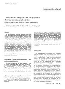 Investigación original La viscosidad sanguínea en los pacientes