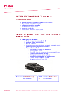 oferta renting vehículos jaguar xe