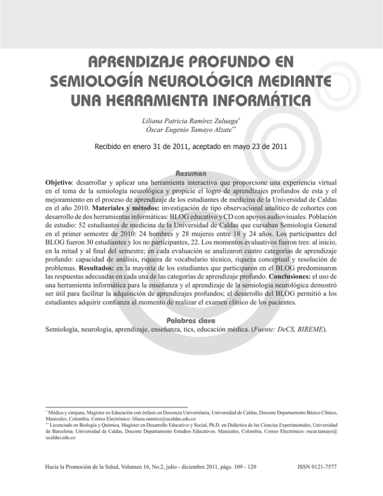Aprendizaje Profundo En Semiolog a
