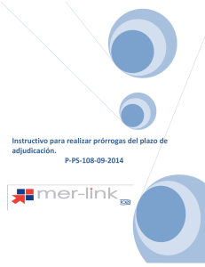 p-ps-108-09-2014 prórrogas al plazo de adjudicación - Mer-Link