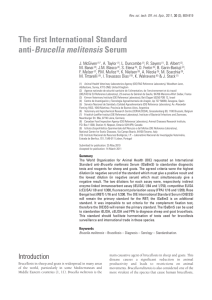 The first International Standard anti-Brucella melitensis Serum