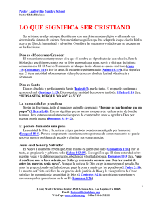 lo que significa ser cristiano - West Los Angeles Living Word