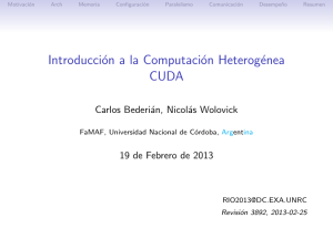 Introducción a la Computación Heterogénea CUDA