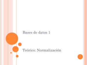 Bases de datos 1 Teórico: Normalización