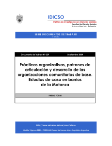 Prácticas organizativas, patrones de articulación y desarrollo de las