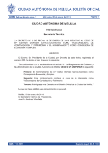 decreto n.º 5 de fecha 19 de enero de 2016, relativo al cese de d.ª