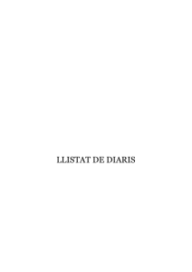 LLISTAT DE DIARIS - Generalitat Valenciana