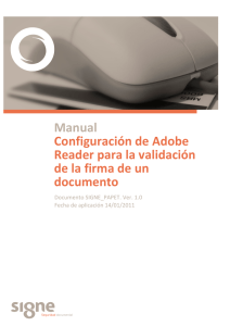Manual Configuración de Adobe Reader para la validación