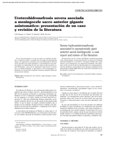 Ureterohidronefrosis severa asociada a meningocele sacro anterior