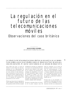 la regulación en el futuro de las telecomunicaciones móviles