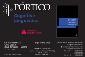 Cognitive Linguistics, 5 vols. - Septiembre 2016
