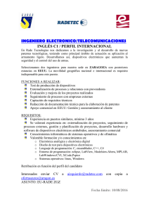 Ingeniero Electrónico/Telecomunicaciones
