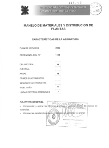 manejo de materiales y distribucion de plantas - UTN