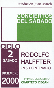 rodolfo halffter - Fundación Juan March