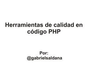 Herramientas de calidad en código PHP