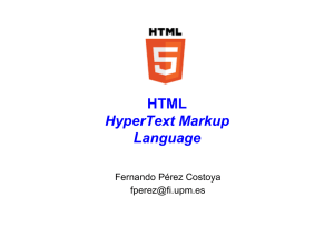 HTML HyperText Markup Language
