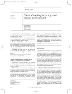 Effects of smoking ban in a general hospital psychiatric unit