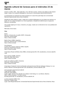 Agenda cultural de Caracas para el miércoles 23 de marzo